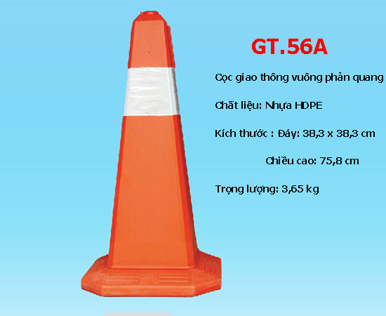 Cọc giao thông vuông phản quang GT.56A giá rẻ tại TP.HCM